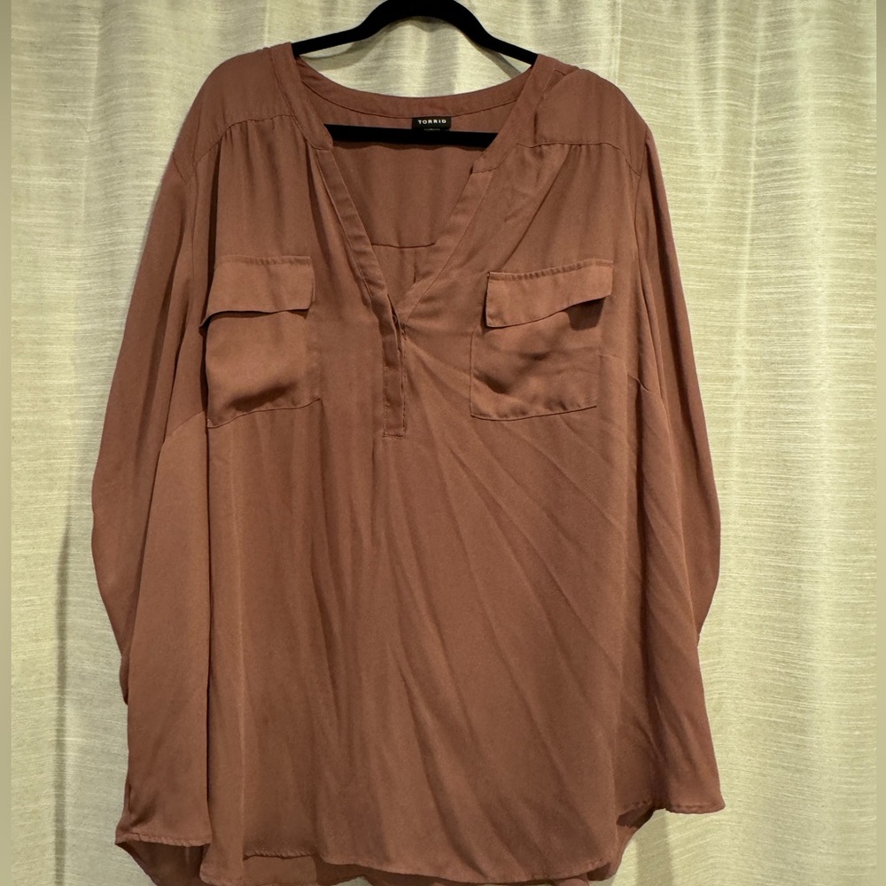 Plus Long Sleeve Blouse